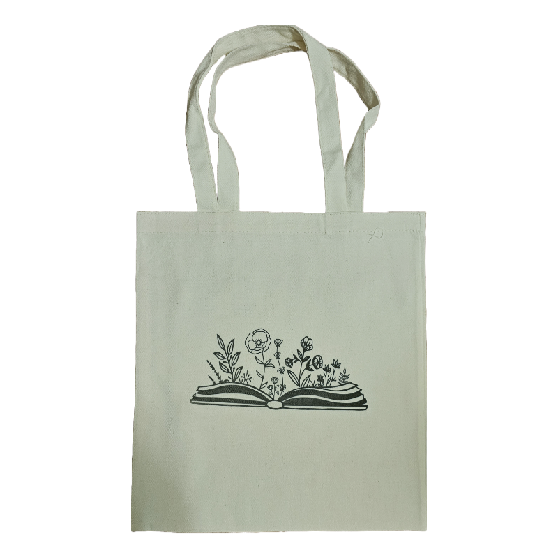 Open Book Flowers Tote bag