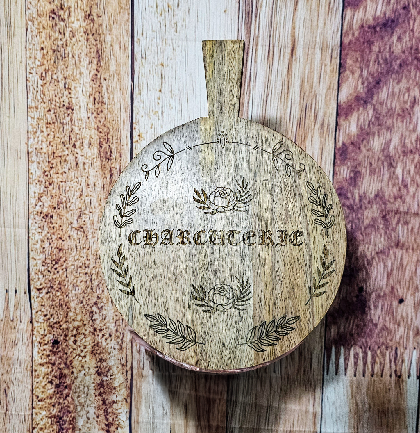 Charcuterie Board - Wooden Mini Round Serve Board