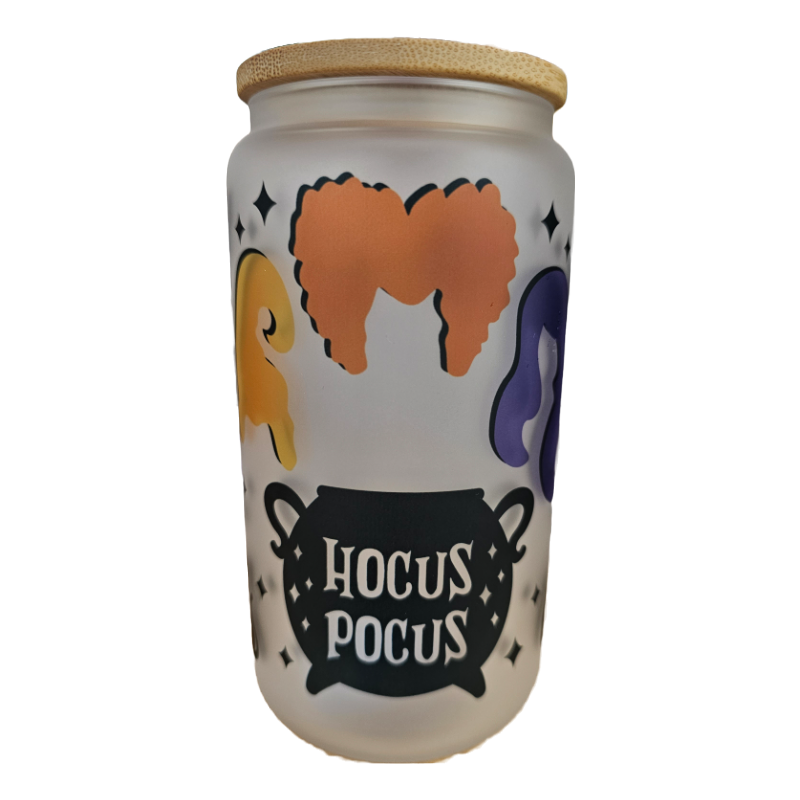 Hocus Pocus 16oz Frosted Glass