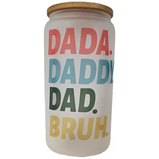 Dad Bruh 16oz Frosted Glass