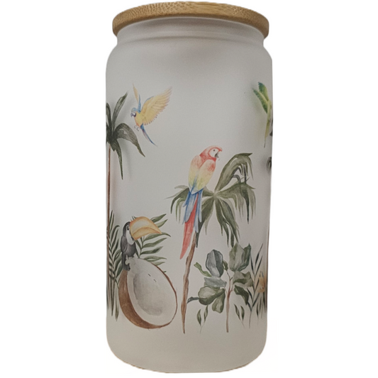 Tropical 16oz Frosted Glass