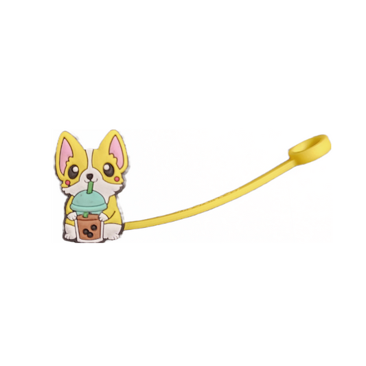 Corgi Boba Straw Cap