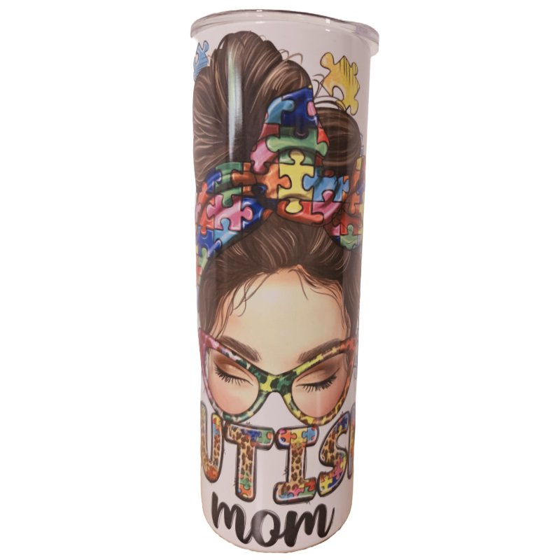 Autism Mom  2 20oz Skinny Tumbler