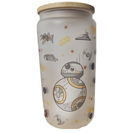 BB8 16oz Frosted Glass